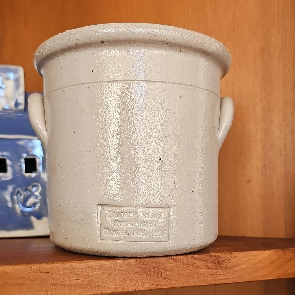 Artisan Blue and White Ceramic Vase - Picture 2 of 3